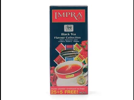 Impra Black Tea Flavor Collection 60 g Impra Black Tea Six Flavored Enveloped double chamber 30 tea bags Collection (2g x 5 x 6 = 60 g)