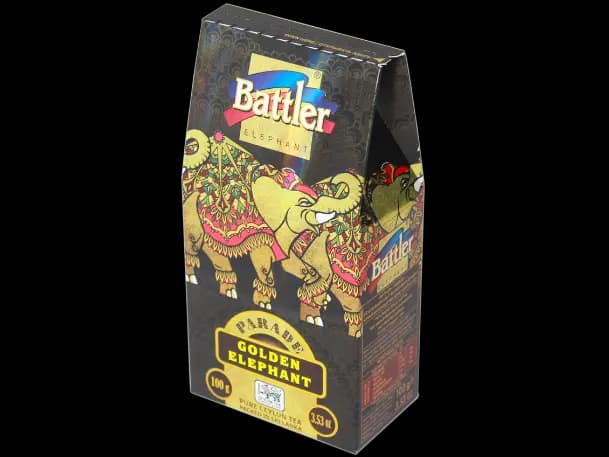 Battler - loose Tea CARTON - Ceylon Black tea OP1 - PARADE GOLDEN ELEPHANT