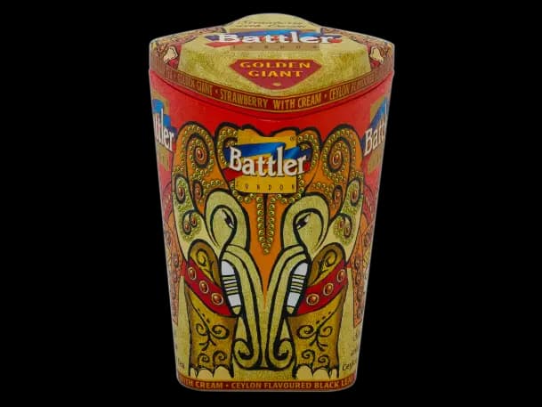 Battler - Tin Caddy - Ceylon Black tea WITH STARWBERRY WITH  CREAM