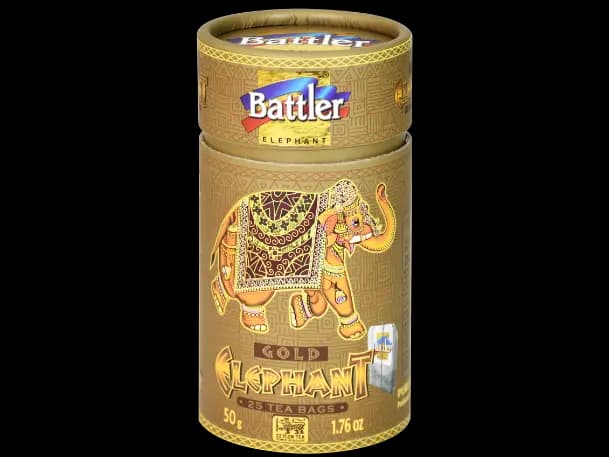 Battler - 25 Tea bags canisters - Gold Elephant