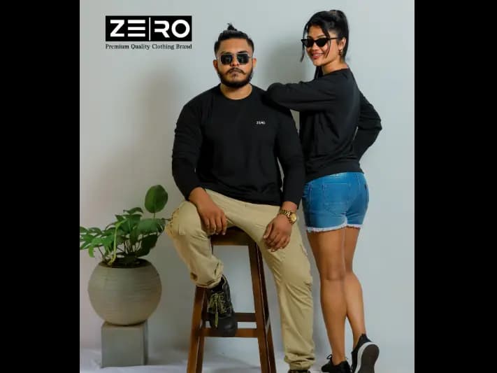 Couple Regular Fit Long Sleeve T-Shirt - Black (2)