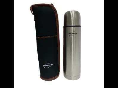 THERMOCAFE STAINLESS STEEL VACUUM FLASK 500ML WITH CARRYING POUCH - LEAK PROOF FOR NON-SPLIT TRANSFER (2)