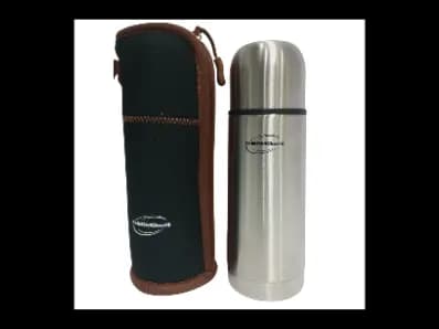 THERMOCAFE STAINLESS STEEL VACUUM FLASK 350ML FOR HOT AND COOL LIGHT WEIGHT AND DURABLE WITH CARRYING POUCH (2)