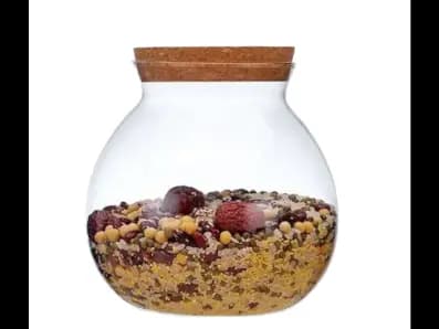 TEMPERED GLASS STORAGE JAR 1680ML - HIGH-QUALITY LEAD FREE BOROSILICATE GLASS