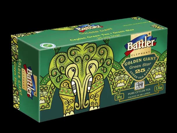 Battler elephant Golden Giant 25 tea bags – Inner Carton – Green star