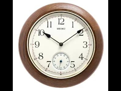 Seiko Wall Clock Model QXA 432  Analog High Quality Brown wooden case wall clock