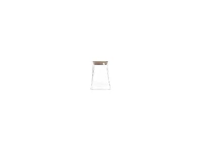 TRIANGULAR SHAPE LEAD FREE BOROSILICATE STORAGE JAR 910ML (2)