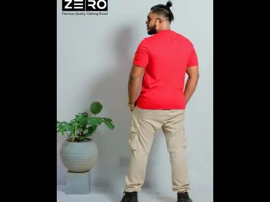 Comfort Fit Crew Neck Short Sleeve T-shirt - Red (3)