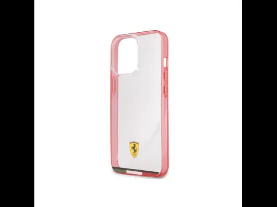 Ferrari Italia Stripe Transparent Hard Case with Print Logo for iPhone 13 Pro (2)