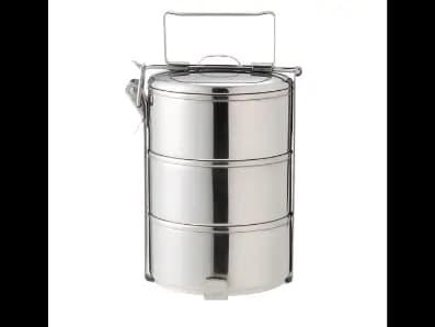 3-TIER FOOD CARRIER - Stainless Stee