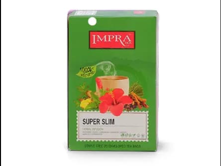 Impra Herbal Super Slim 1.3g X 20 Impra Herbal Infusions (20 Paper Enveloped Single Chamber Tea Bags)