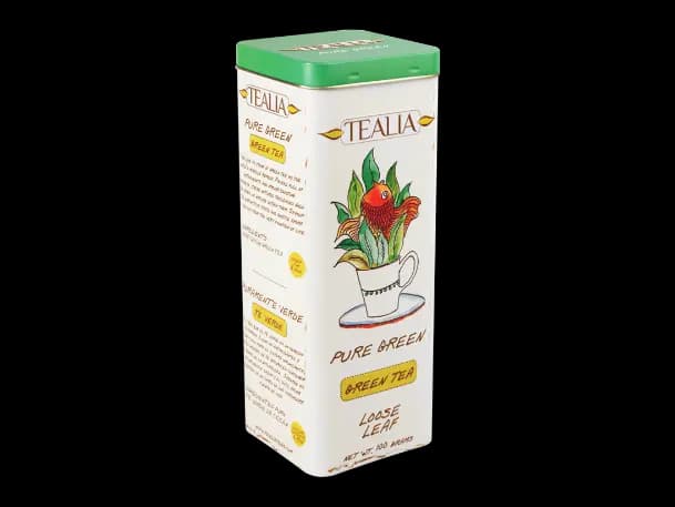 Tealia - Loose Tea in Tin PURE GREEN - (Loose Leaf) 100g