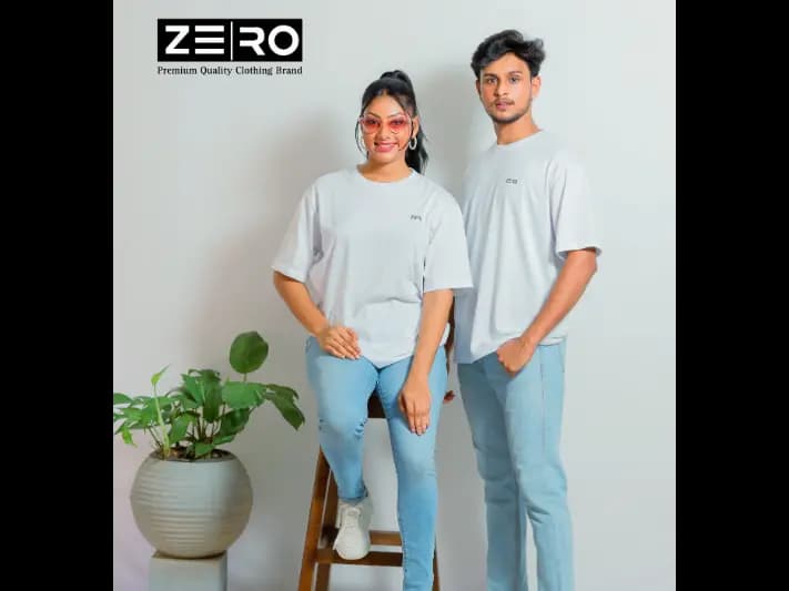 Couple Oversized Baggy T-Shirts - White