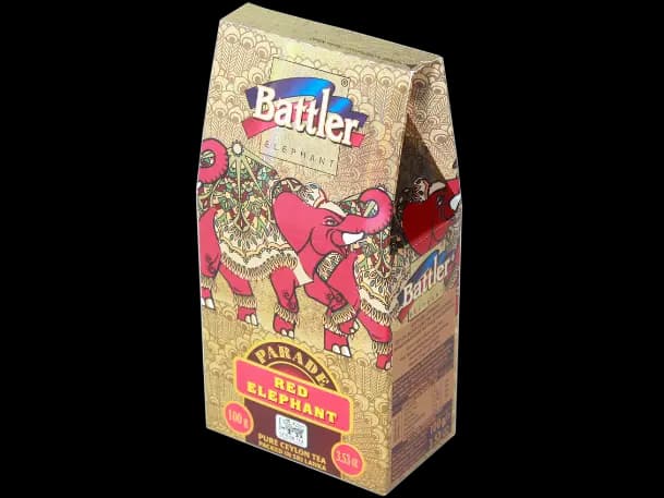 Battler - loose Tea CARTON - Ceylon Black tea OPA - PARADE RED  ELEPHANT