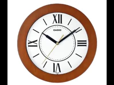Casio Wall Clock Model - Iq126 with Wood Frame