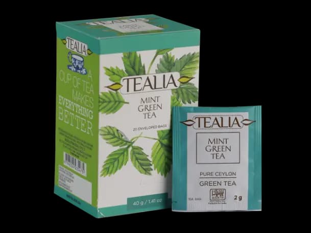 Tealia regular range - Mint Green Tea 2g x 20