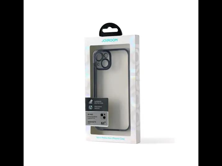 Joyroom 14Q Case for iPhone 14 cover with metallic frame black (electroplate)(JR-14Q1)