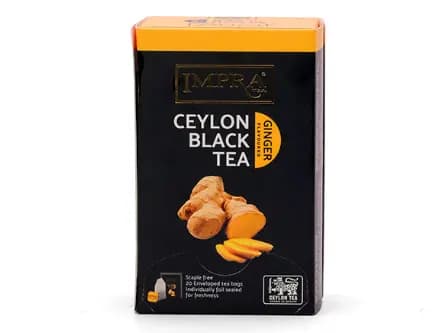 Impra Black Tea Ginger 40 g Impra Black Tea Ginger Foil Enveloped staple free double chamber 20 tea bags (2 g x 20 = 40 g)
