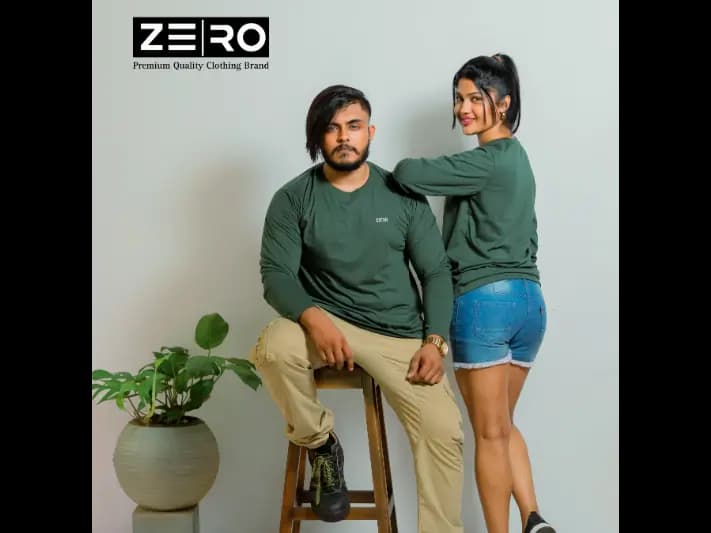 Couple Regular Fit Long Sleeve T-Shirt - Army Green (3)