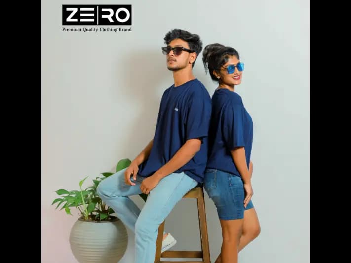 Couple Oversized Baggy T-Shirts - Navy Blue (4)