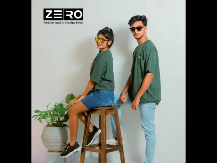 Couple Oversized Baggy T-Shirts - Army Green (2)