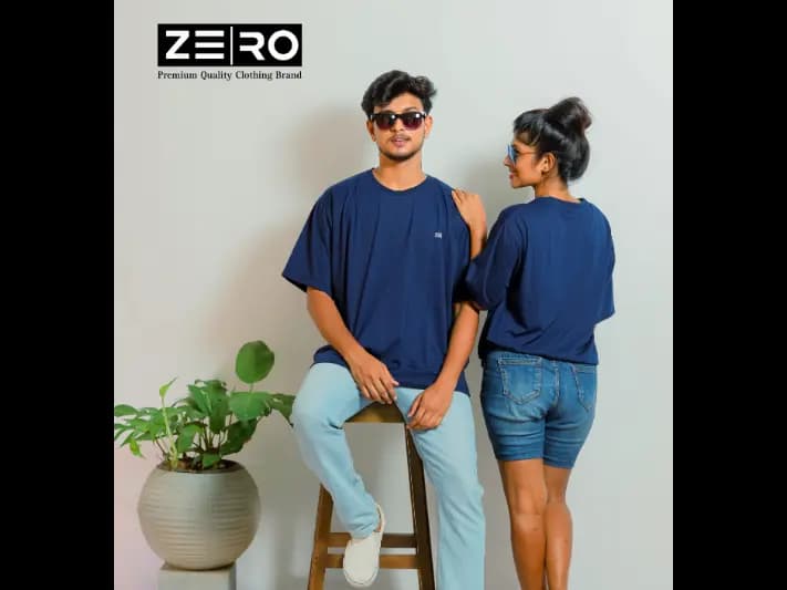 Couple Oversized Baggy T-Shirts - Navy Blue (3)