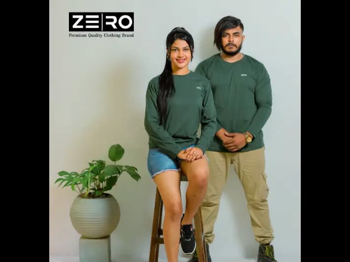 Couple Regular Fit Long Sleeve T-Shirt - Army Green (2)