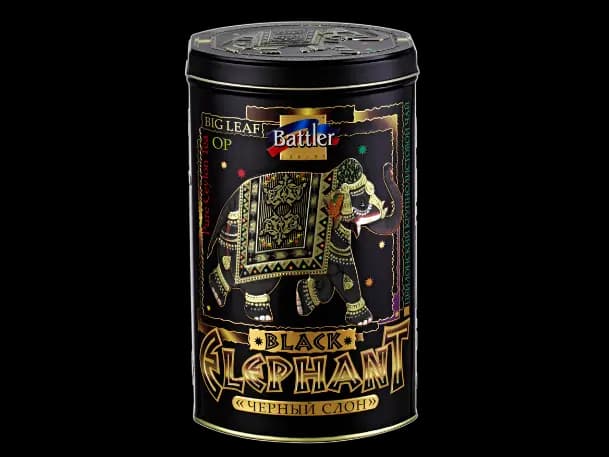 Battler-Tin Caddy-Ceylon Black tea OP-BLACK ELEPHANT