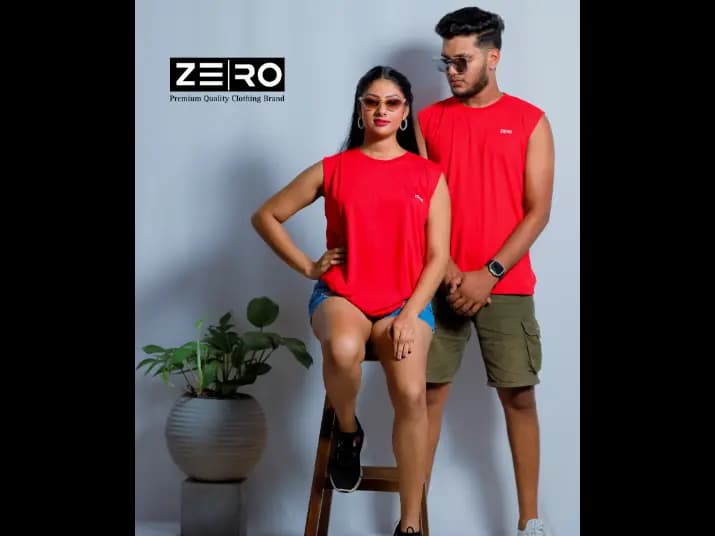 Couple Regular Fit Arm Cut - Red