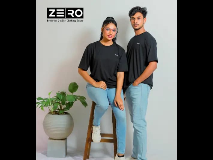 Couple Oversized Baggy T-Shirts - Black