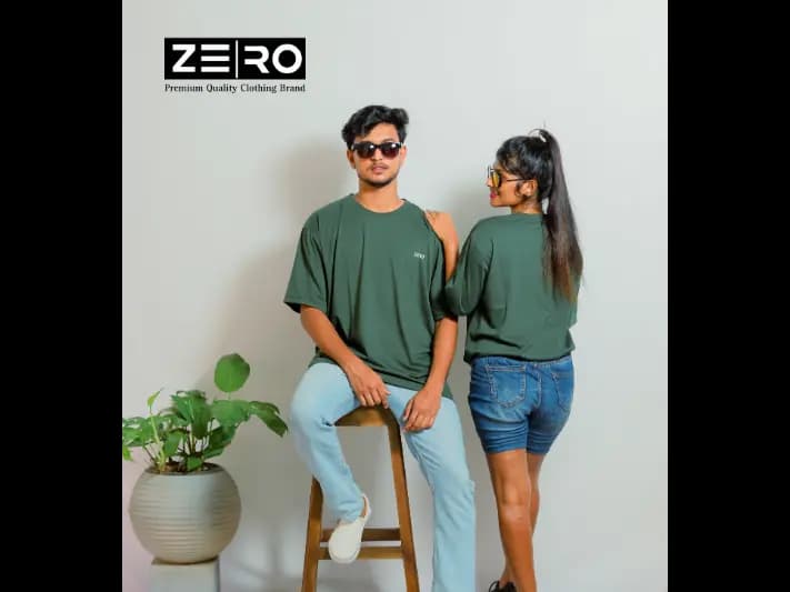 Couple Oversized Baggy T-Shirts - Army Green (3)