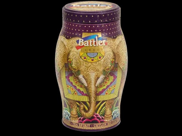 Battler - Tin Caddy-MOOD INDOGO-CEYLON BLACK TEA LOW GROWN - FBOP