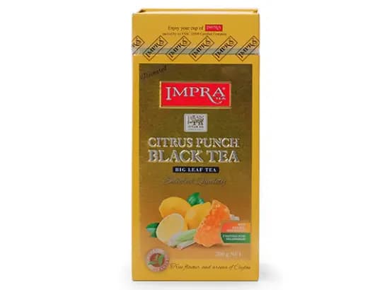Impra Citrus Punch Black Tea OP (Big Leaf) 200g with flavor of high grown Ceylon tea.