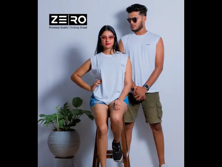 Couple Regular Fit Arm Cut - White