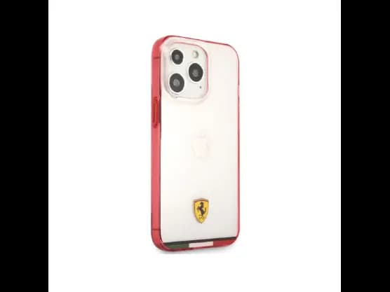 Ferrari Italia Stripe Transparent Hard Case with Print Logo for iPhone 13 Pro (4)