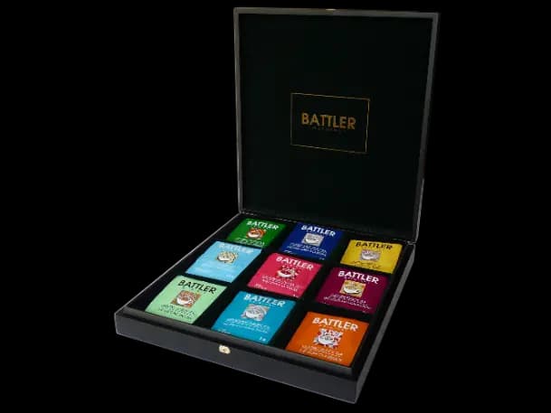WOODEN BOX - BATTLER ORIGINAL - ENVELOPED TEA BAGS (9 x 5 x 2g)
