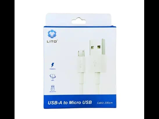 Lito USB-A To Micro USB 2M Cable with 1 Month Warranty (2)