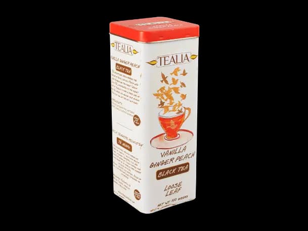 Tealia-Loose Tea in Tin-VANILLA GINGER PEACH - 100g