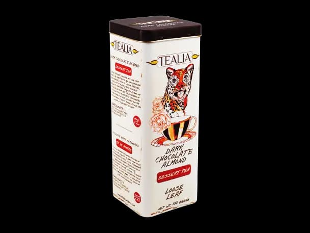 Tealia-Loose Tea in Tin  DARK CHOCOLATE ALMOND - 100g