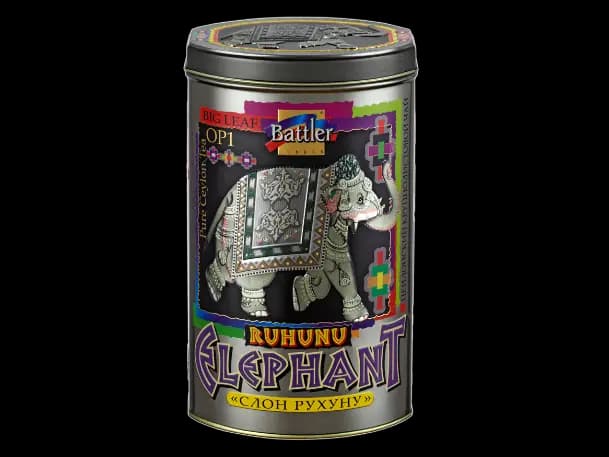 Battler-Tin Caddy-Ceylon Black tea OP1-RUHUNU ELEPHANT