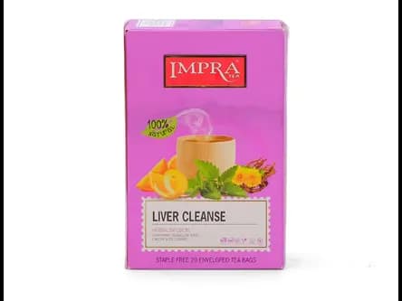 Impra Herbal Liver Cleanse 1.3g X 20 Impra Herbal Infusions (20 Paper Enveloped Single Chamber Tea Bags)