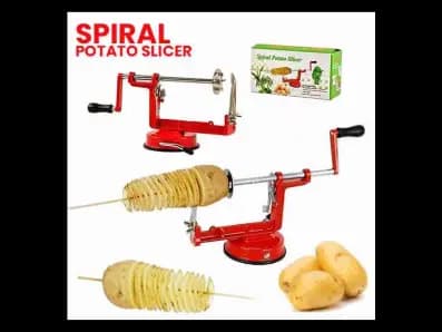 Spiral Potato Slicer With Stainless Steel Blade