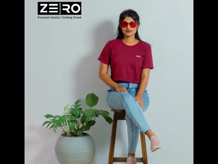 Short Sleeve Comfort Fit Crop Top - Maroon (2)