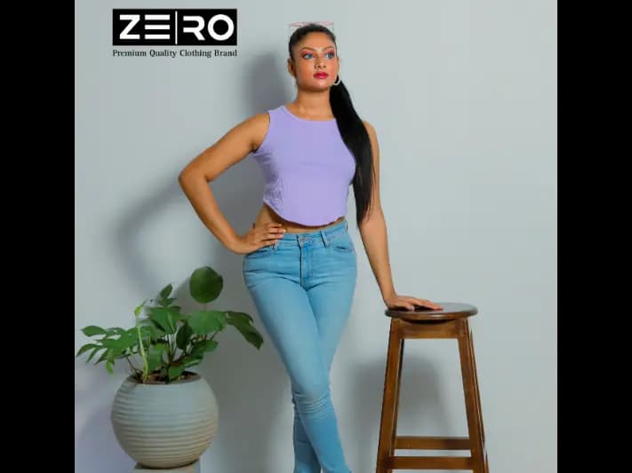 RIB Comfort U Cut Ladies Crop Top (4)