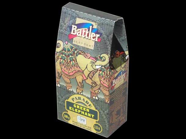 Battler - loose Tea CARTON - Ceylon Green tea GP1 - PARADE GREEN  ELEPHANT