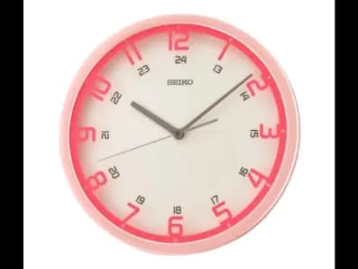 Seiko Wall Clock Model - XQA789 Analog High Quality (Red)