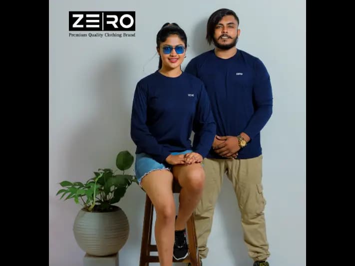 Couple Regular Fit Long Sleeve T-Shirt - Navy Blue (3)