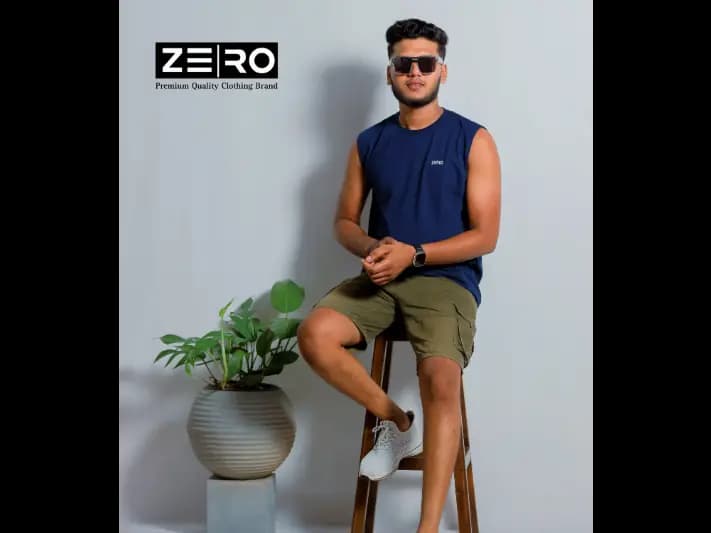 Men's Regular Fit Arm Cut - Navy Blue (2)