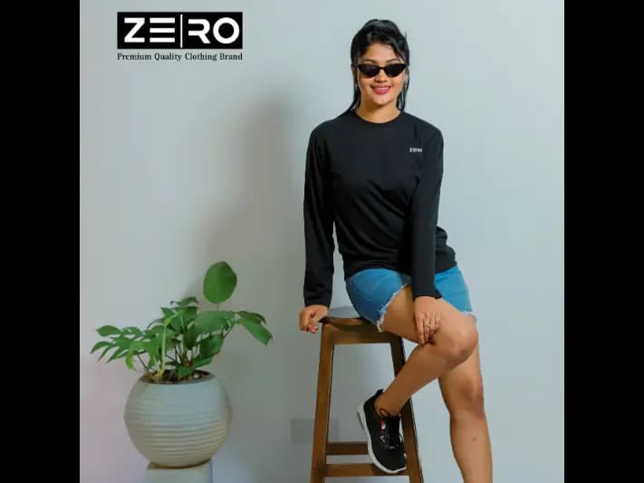 Regular Fit Long Sleeve T-Shirt - Black