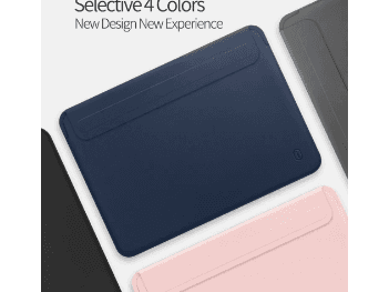 WIWU 12 Inch Skin Pro II Leather Sleeve Black for MacBook 12 inches (4)